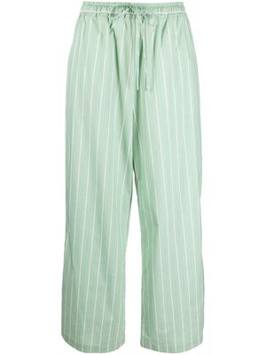 Marni striped wide-leg trousers - Green