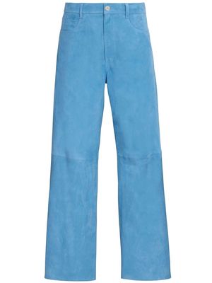Marni suede wide-leg trousers - Blue