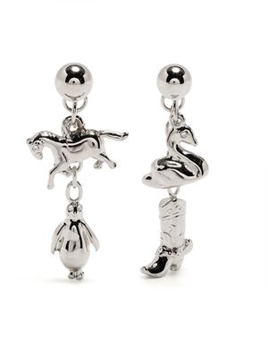 Marni swan and boot single earring - Silver