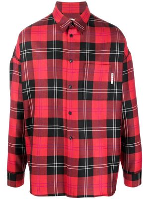 Marni tartan button-down shirt - Red