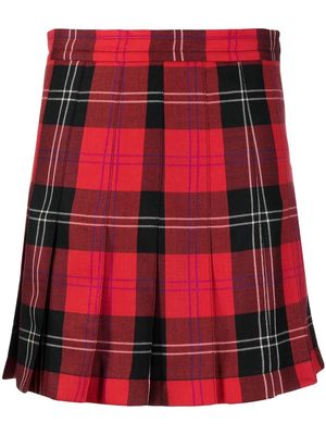 Marni tartan pleated skirt - Red
