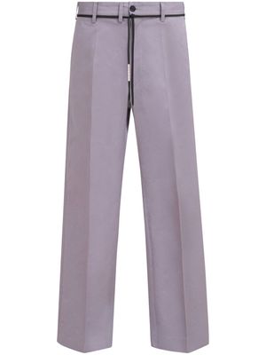 Marni tie-waist straight-leg trousers - Purple