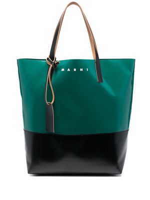 Marni Tribeca colour-block tote bag - Green