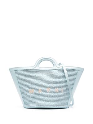 Marni Tropicalia logo-embroidered tote bag - Blue