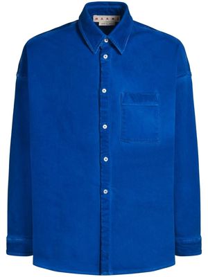 Marni twill long-sleeve shirt - Blue