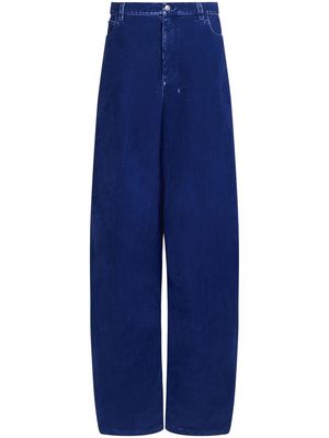 Marni twill wide-leg trousers - Blue