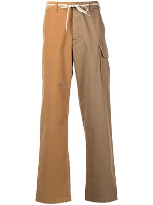 Marni two-tone cargo trousers - Brown