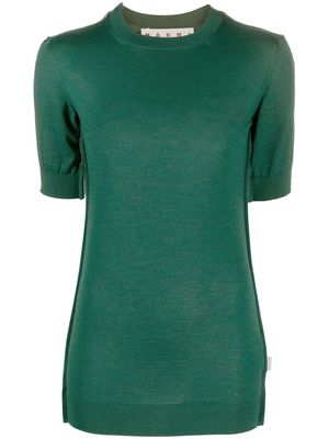 Marni two-tone knitted top - Green