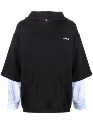 Marni two-tone layered hoodie - Black