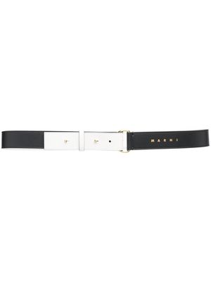 Marni two-tone leather belt - Black
