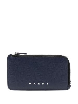 Marni two-tone leather wallet - Blue