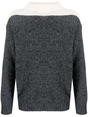 Marni two-tone mock-neck jumper - Grey