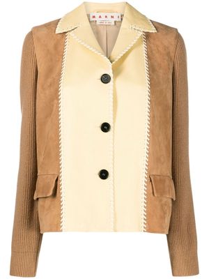 Marni two-tone spread collar jacket - Neutrals