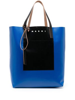 Marni two-tone tote bag - Blue