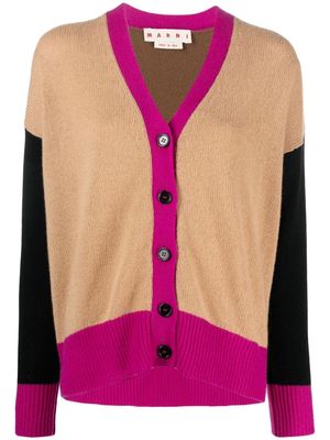 Marni V-neck cashmere cardigan - Brown