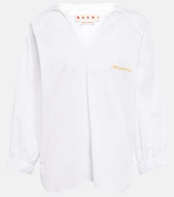 Marni V-Neck cotton blouse