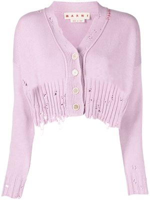 Marni V-neck cotton cardigan - Pink