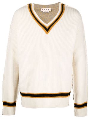 Marni V-neck knitted jumper - Neutrals