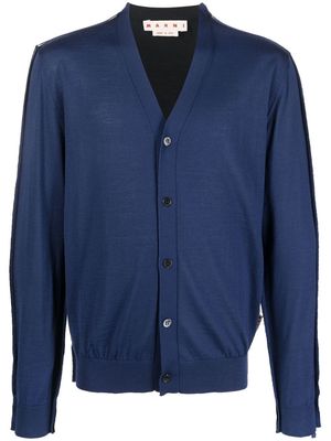 Marni V-neck wool cardigan - Blue