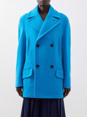 Marni - Virgin Wool Peacoat - Womens - Bright Blue