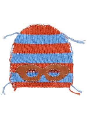 Marni virgin wool striped hat - Orange