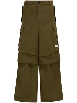 Marni wide-leg cargo trousers - Green