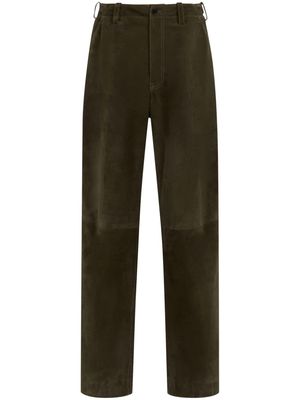 Marni wide-leg leather trousers - Black