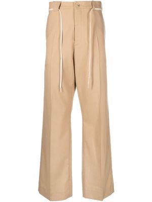 Marni wide-leg shoe-lace trousers - Brown