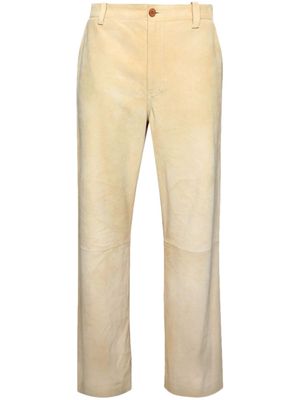 Marni wide-leg suede trousers - Neutrals