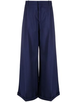 Marni wide-leg wool trousers - Blue