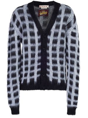 Marni windowpane-check cardigan - Black