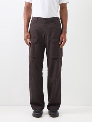 Marni - Wool-crepe Cargo Trousers - Mens - Brown