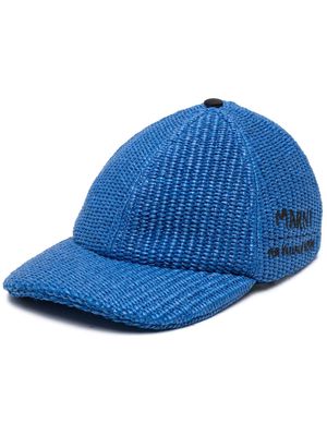Marni woven baseball cap - Blue