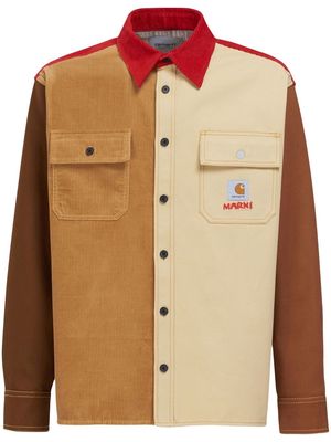 Marni x Carhartt colour-block panel shirt - Neutrals