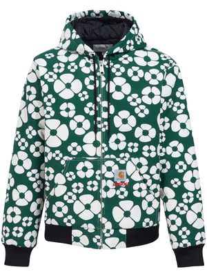 Marni x Carhartt floral-print bomber jacket - Green