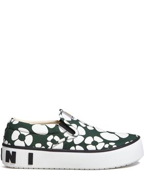 Marni x Carhartt floral-print slip-on sneakers - Green