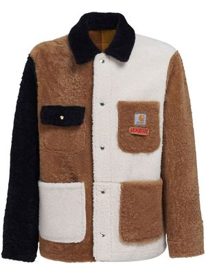 Marni x Carhartt panelled reversible jacket - Brown