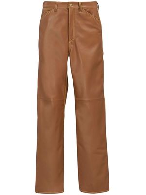 Marni x Carhartt straight-leg leather pants - Brown
