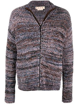 Marni zip-front knitted caridgan - Pink