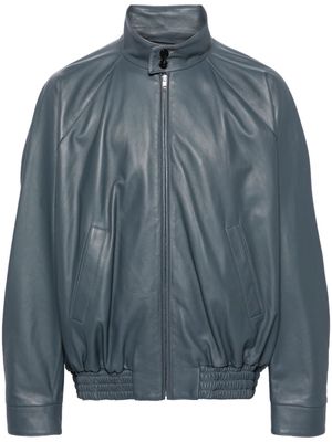 Marni zip-up leather bomber jacket - Grey