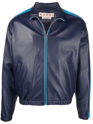 Marni zipped bomber jacket - Blue
