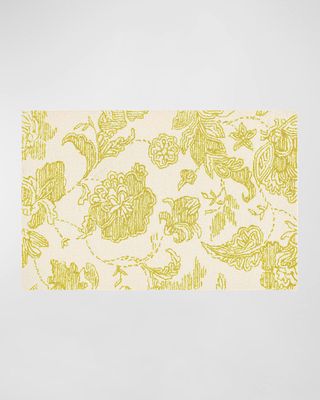 Marquee Floral Chartreuse Rug, 2' x 4'
