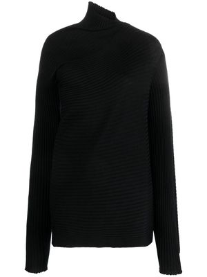 Marques'Almeida asymmetric-design merino jumper - Black