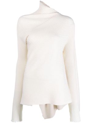Marques'Almeida asymmetric-design merino jumper - White