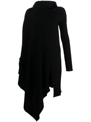 Marques'Almeida asymmetric-design ribbed-knit dress - Black