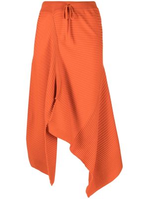Marques'Almeida asymmetric merino midi skirt - Orange