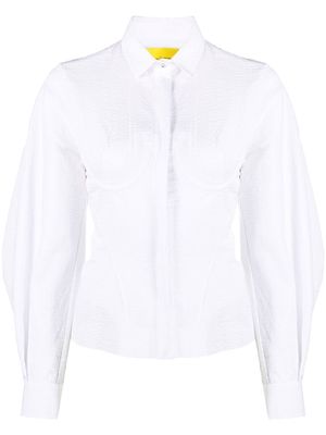 Marques'Almeida corset long-sleeved shirt - White
