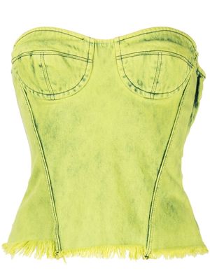 Marques'Almeida corset-style strapless top - Green