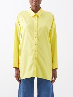Marques'almeida - Deconstructed Organic-cotton Shirt - Womens - Yellow