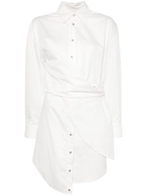 Marques'Almeida draped wrap shirtdress - White